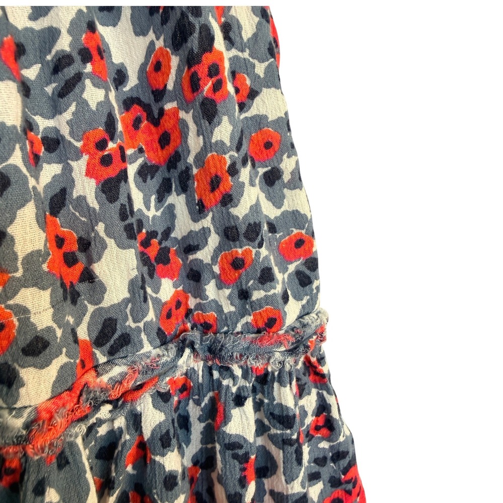 Tucker + Tate Girls XL 14/16 Floral Halter Tiered Dress Grey Red Blue Boho - Picture 5 of 7